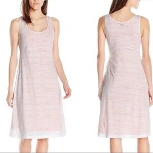 Columbia "See Through You" Burnout Dress Size medium Orange Dots tank dress